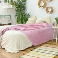 thumbnail image 2 of PiccoCasa Flannel Fleece Blanket, Microfiber Fuzzy Plush Blankets for Sofa, Pink 59" x 78", 2 of 8