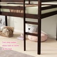 thumbnail image 6 of Bellemave Twin Low Loft Bed with Ladder and Guardrails Space Saving Twin Wooden Loft Bed Frame for Junior Loft Bed Frame with Strengthened Slats (Twin, Espresso Brown), 6 of 10