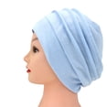 thumbnail image 6 of Hold'em Slouchy Turban Chemo Cancer Patients Soft Blend Material Cap for Female Adult - Light Blue, 6 of 7