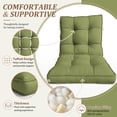 thumbnail image 4 of Snubbull Swing Cushions Set of 4, 39" × 20" × 4" Waterproof Rocking Chair Cushions with Ties for Outdoor Indoor Single Seat Cushions, Light Green, 4 of 7
