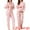 Pink, variant on Women's Nursing Postpartum Button Down Long Sleeve Pajama Sets S Pink