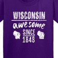 thumbnail image 4 of Inktastic Wisconsin Awesome Since 1848 Youth T-Shirt, 4 of 5