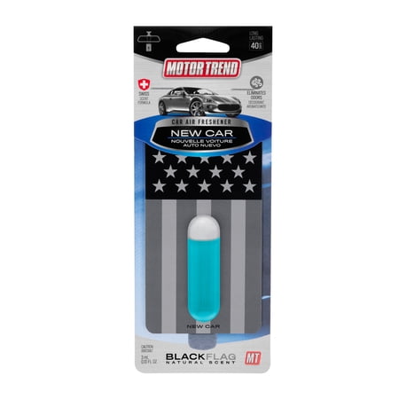 Motor Trend Black Flag Air Freshener  New Car Scent – Long Lasting Odor Eliminator with Swiss Formula  Super Strength for Auto  Truck  Van and SUV