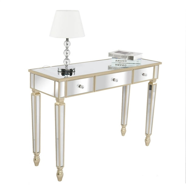 Ktaxon Mirrored Console Table Sofa, Mirrored Foyer Table