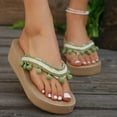 thumbnail image 7 of Womens Sandals Comfortable Fashion Casual Tassel Bohemian Spring And Summer New Wedge Heel Sandals, 7 of 7