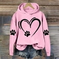 thumbnail image 2 of LOVZFMLL Sweatshirt for Women Heart Print Long Sleeve Loose Fit Cute Fall Clothes 2025 Women Fashion Hooded Pullover Comfort, 2 of 3