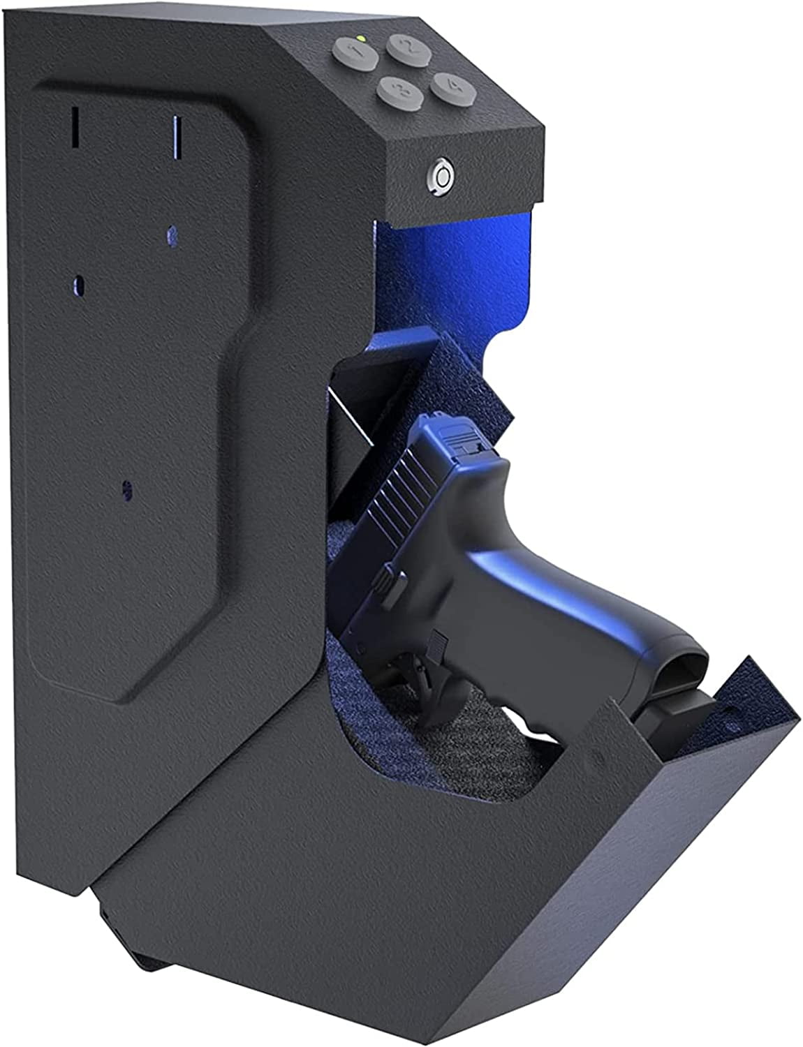 Gun Safe Quick Access Handgun Firearm Safes for Pistols Drop Down Single Gun Safety for