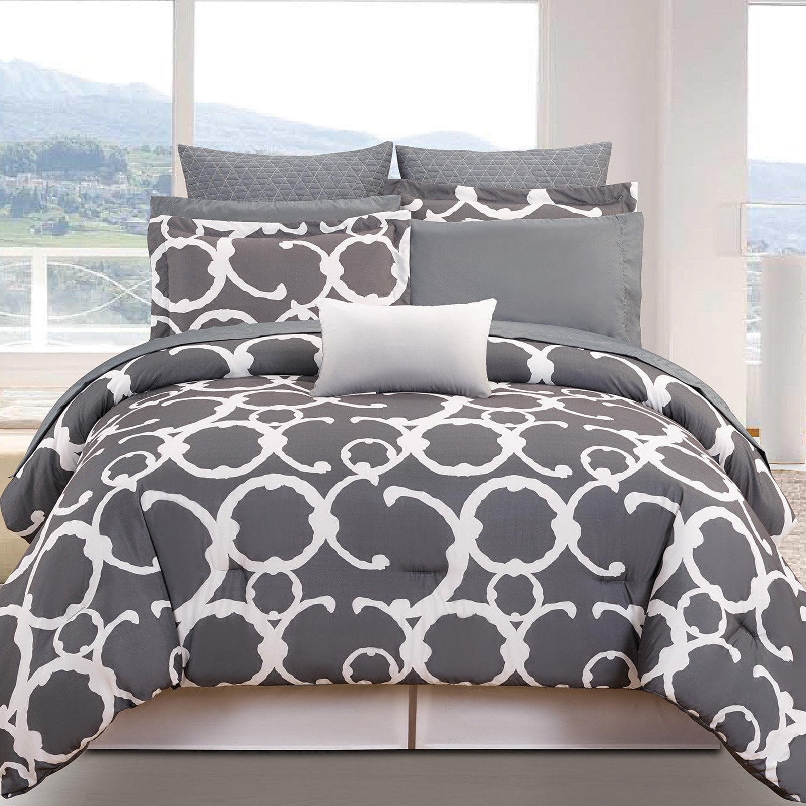 Rhys Hotel Quilted Oversize Overfilled Comforter Set By Duck River