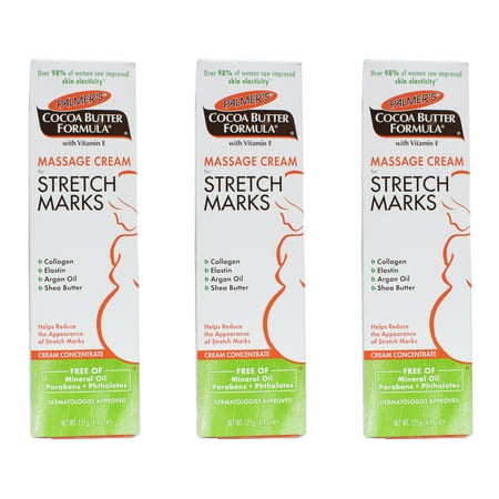 Palmer's Cocoa Butter Formula Massage Cream for Stretch Marks, 4.4 oz, 3 Pack