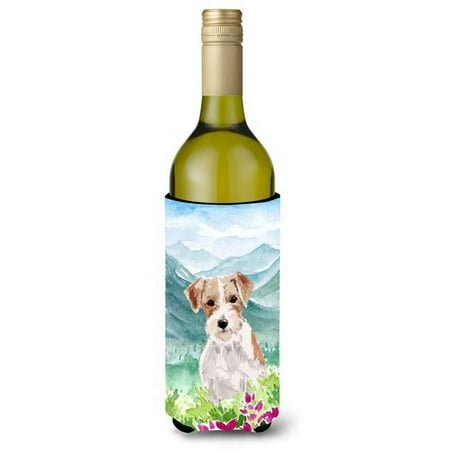 

Mountian Flowers Jack Russell Terrier Wine Bottle Beverage Insulator Hugger