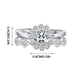 thumbnail image 3 of HomeKingdee 2 Pcs Adjustable Open Moissanite Snowflake Engagement Rings Set - Plated Simulation Zircon Diamond Rings for Women for Parties Banquets Gifts, 3 of 5
