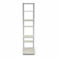 thumbnail image 3 of Bowery Hill Modern Metal 7-Shelf Bookcase in Chrome and White, 3 of 6