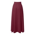 thumbnail image 3 of DuoJiaJ Women's Straight Skirt Casual Basic Solid Midi Skirt For Daily Wear Outing Spring Summer Fall Versatile Outfit Skirts For Women Red XL, 3 of 4
