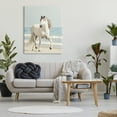 thumbnail image 2 of Stupell Industries Galloping White Stallion Wild Horse Sun Bleached Coast, 36 x 48, Design by Jan Walters, 2 of 6