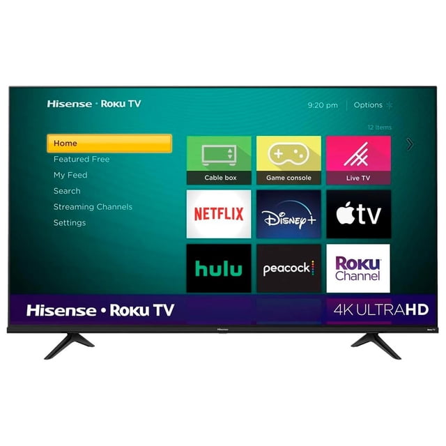 Pantalla Smart TV 75 pulgadas HISENSE ROKU SELECT SERIES 4K 60 Hz Ultra HD Roku TV 75R6E4-RFA Reacondicionado Grado A Imagenes fluidas y experiencia sonora