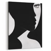 Black and White Portrait Photography Print — High Contrast Minimalist Art