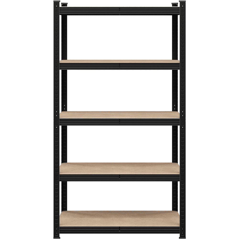 Fullfurnique Étagère de rangement métallique avec étagères réglables hauteur 180 cm noir