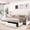 Beige, variant on Breltam King Size Upholstered Platform Bed Frame with 4 Storage Drawers and Vertical Linen Wingback Channel Tufted Headboard