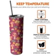 thumbnail image 6 of 20oz Colorful Spotted Mushroom Red Pattern Skinny Tumblers Stainless Steel Tumbler with Lid and Straw,Vacuum Insulated Double Wall Travel Tumbler Cups with Cleaning Brush for Coffee,Tea, 6 of 6