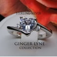 thumbnail image 5 of Kale Heart Engagement Ring Sterling Silver Clear Cz Womens Ginger Lyne Collection, 5 of 6