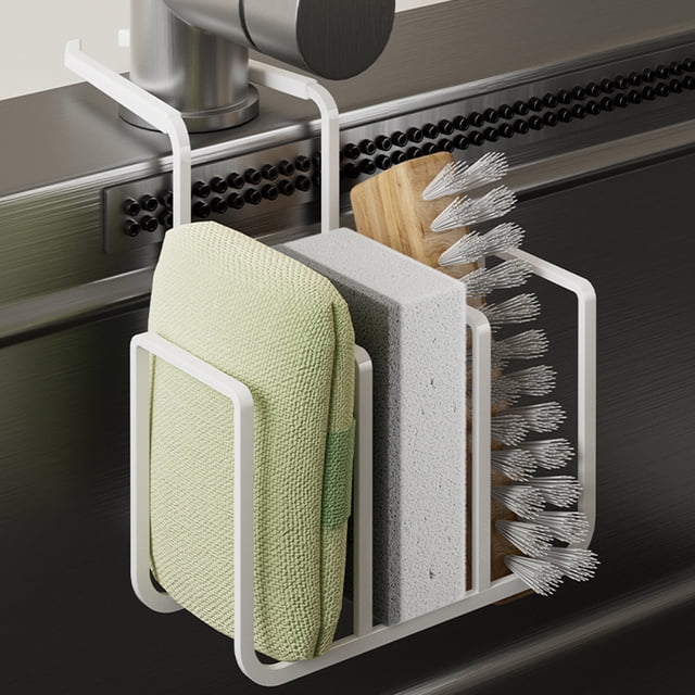 Estante de Almacenamiento para Fregadero de Cocina Japonés - Estante para Escurridores, Blanco MNFD