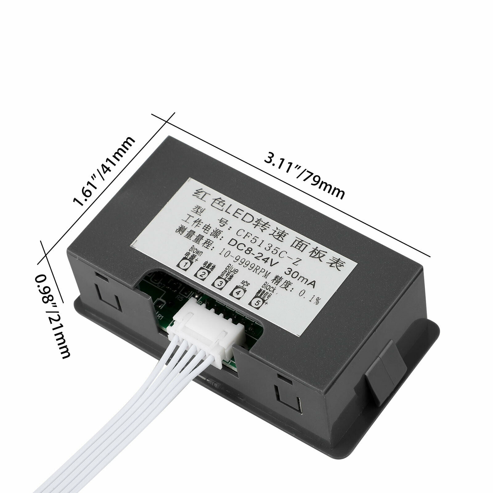 DIGITEN 4 Digital LED Tachometer RPM Speed Meter+Hall Proximity Switch Sensor 