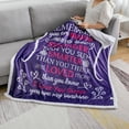 thumbnail image 2 of Sister Blanket - Gorgeous Sister Blankets from Sister with Thick Double Layered Sherpa and Fleece Fabric | Cuddly Sisters Gifts from Sister with Heartfelt Message | Purple 50x60, 2 of 6