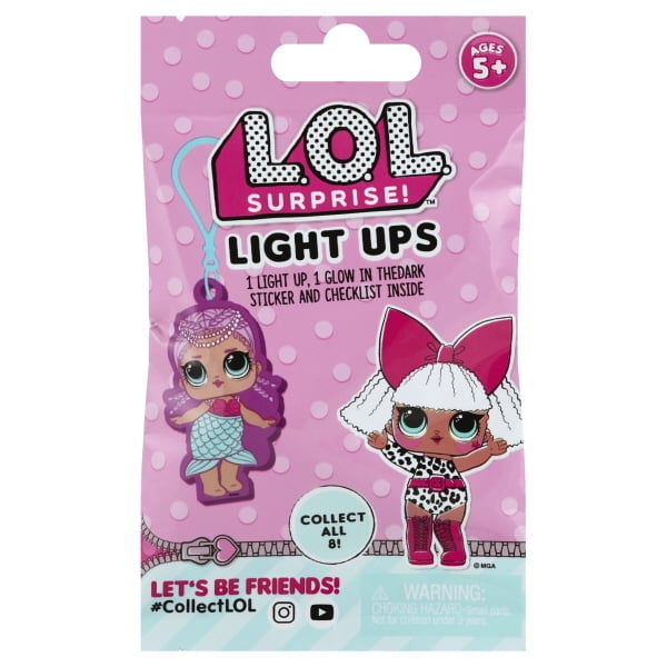 2x Authentic MGA  LOL Surprise Light Ups Doll Backpack/Keychain-Quick Free Ship! 