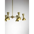 thumbnail image 5 of Stilnovo 12 Light 6 Arm Mid century Full Brass Sputnik Chandelier - Handmade brass Home Decor, 5 of 8