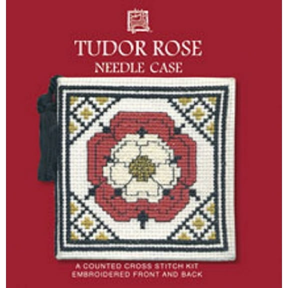 Textile Heritage Needle Case Counted Cross Stitch Kit - Tudor Rose