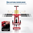 thumbnail image 4 of Garvee Lawn Mower Lift Jack 550 Lbs Capacity, Adjustable Width and Height, Zero Turn Mower Lift with 2pcs 3.3ft Straps, Safety Lock, for Tractors, ATVs, UTVs, Red, 4 of 9