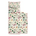 thumbnail image 2 of Beige Christmas Santa Pattern Toddler Nap Mats for Kids Preschool,50"x20" Sleeping Mat Bag or Kids,Toddler Sleeping Bag,Toddler Nap Mat or Daycare, 2 of 6
