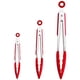thumbnail image 1 of Pinzas para cocinar Kearding utensilios de cocina de Silicona de Acero inoxidable para barbacoa Rojo 9 pulgadas, 1 of 6