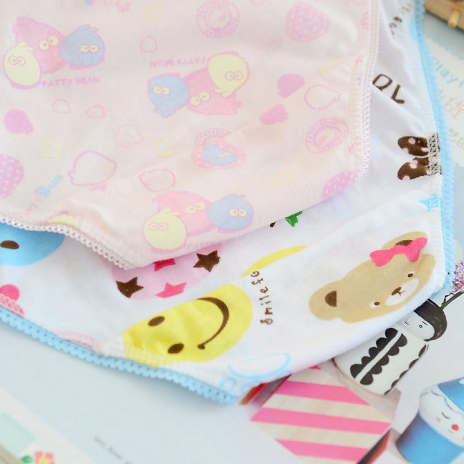 Floral Series Baby Soft Cotton Underwear Little Girls' Assorted Briefs(Pack  of 6) 