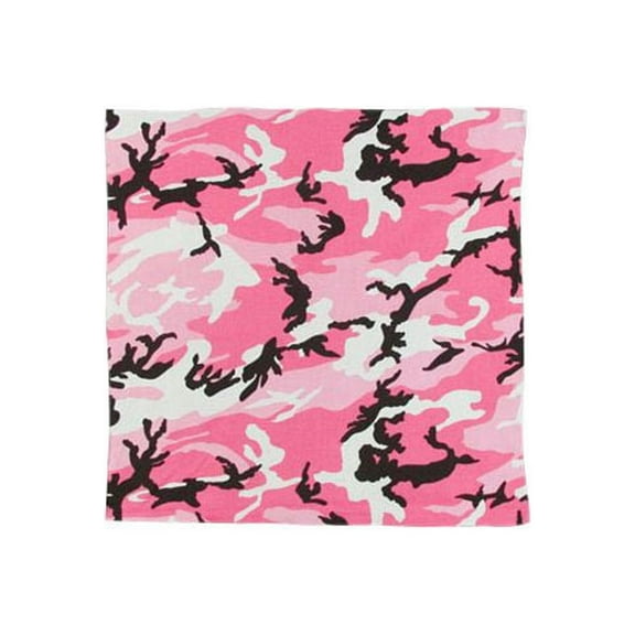 Rothco Pink Camo Bandana, Pink Camo, One-Size