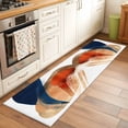 thumbnail image 2 of 2'x6' Rug Runners for Hallways Kitchen, Navy Blue Burnt Orange Non Slip Entryway Beside Floor Carpet Runner, Geometric Abstract Contemporary Laundry Room Bedroom Throw Rugs Mat for Family Pet, 2 of 8