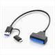 thumbnail image 2 of Cable Adaptador A USB 3.0 de Hasta 6 Gbps Compatible con Disco Duro Externo SSD HDD de 2,5 Pulgadas, 22 Pines III A25 2.0, 2 of 5