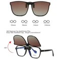 thumbnail image 2 of Gafas de sol polarizadas con Clip para hombre, gafas fotocromáticas para conductor de coche, gafas de visión nocturna, gafas cuadradas Vintage antideslumbrantes, 2 of 5