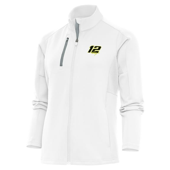 Women's Antigua  White Ryan Blaney Generation Full-Zip Jacket