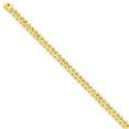 thumbnail image 1 of 14k Yellow Gold 8.5 Inch 7mm Hand Traditional Link Box Chain Bracelet Curb H, 1 of 5