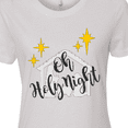 thumbnail image 4 of Inktastic Oh Holy Night Christmas Nativity with Yellow Stars Women's T-Shirt, 4 of 5