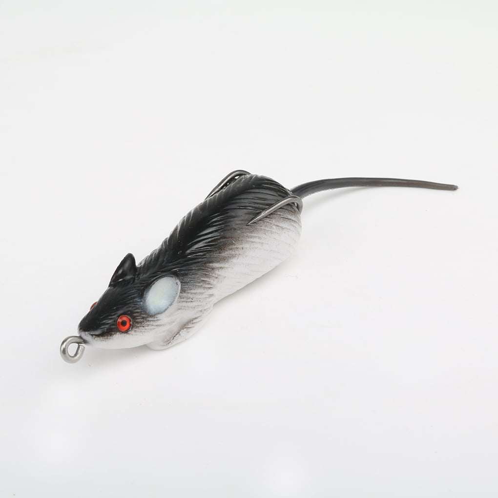 New Soft Rubber Mouse Fishing Lures Baits Top Water Tackle Hooks Bass Bait Large 