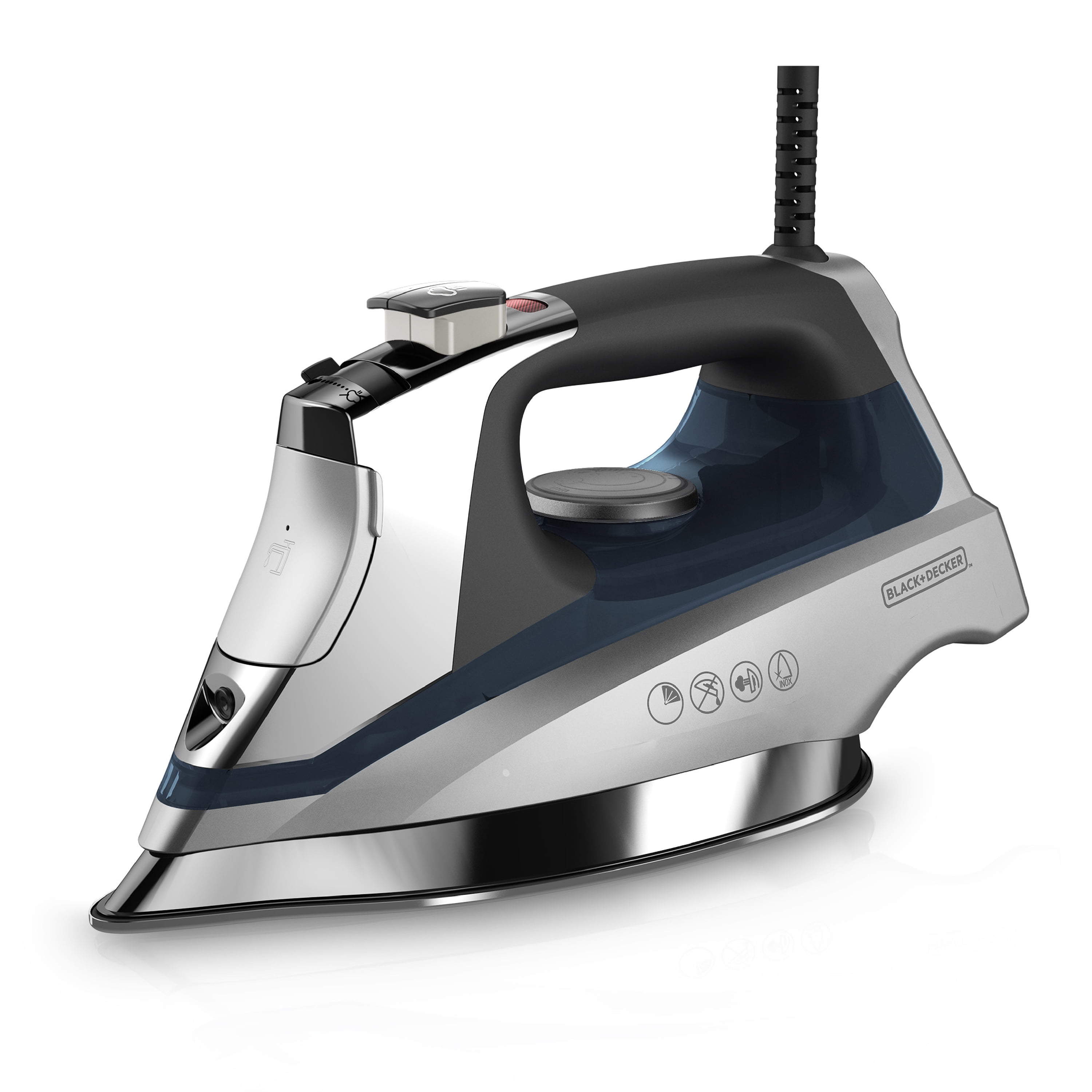 Shark Ultimate Professional Steam Iron with Cord GI505WM Silver Chrome 