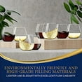 thumbnail image 5 of NutriChef 15oz Stemless Wine Glasses 8 Ultra-Thin Elegant Red & White Wine Crystal Glass Drinkware, 5 of 7