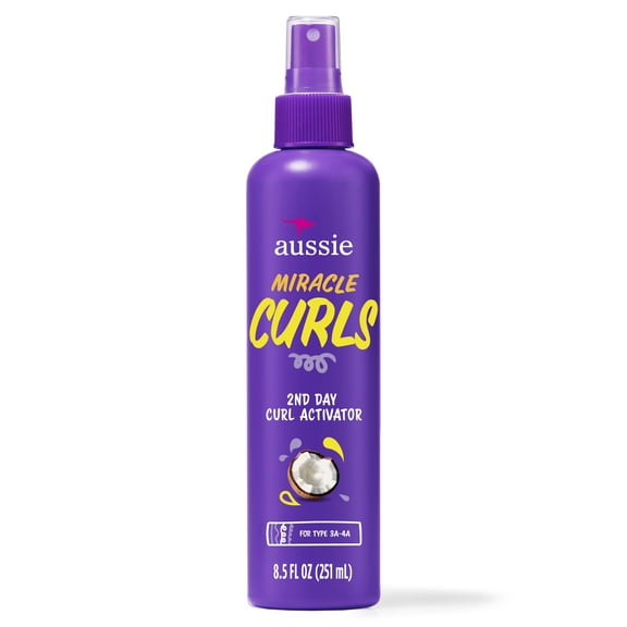 Aussie Miracle Curls 2nd Day Curl Activator Spray Gel, 8.5 fl oz