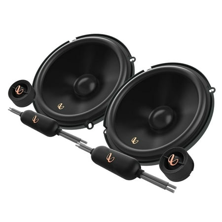 ADW Bundle 2 Way Car Audio Component Speakers Black 2 Pack