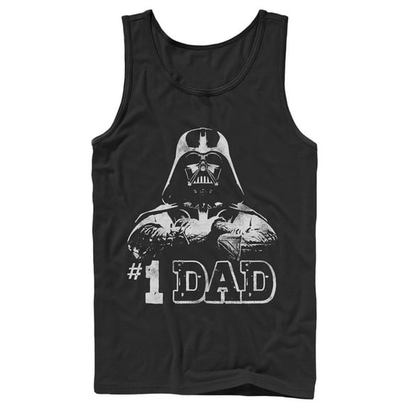 Men's Star Wars Darth Vader #1 Dad Tank Top Black Small