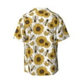 thumbnail image 2 of Fotbe Sunflowers and Bees print Short Sleeve Button Down Shirts for Men Casual Summer Beach Wrinkle Free Shirt-3X-Large, 2 of 7