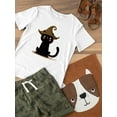 thumbnail image 3 of Cute Halloween Kitten Witch Hat T-Shirt Toddler -Image by Shutterstock,  4 Toddler, 3 of 4
