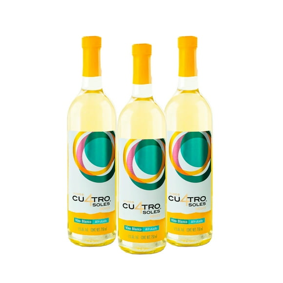 Pack De 3 Vino Blanco Cuatro Soles Afrutado 750Ml
